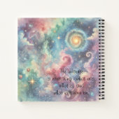 Kosmos und Zitat Notizblock (Rückseite)