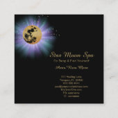 *~* Kosmos Universe Sterne Luna Moon Beams Quadratische Visitenkarte (Rückseite)