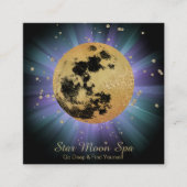 *~* Kosmos Universe Sterne Luna Moon Beams Quadratische Visitenkarte (Vorderseite)