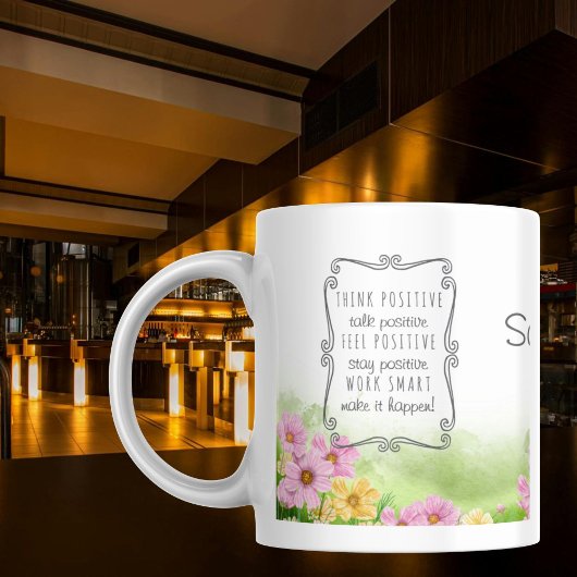 Kosmos Wildblume Positive Affirmative Individuelle Zweifarbige Tasse
