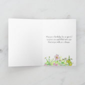 Kosmoswatercolor-Blumen-alles- Gute zum Karte (Innenseite)