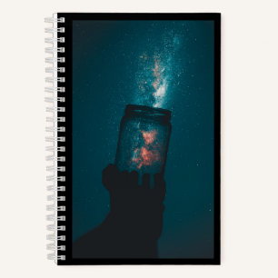 Kosmoswissenschaft in einem Jar Spiral Notebook Notizblock