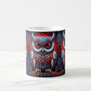 Kosmotischer Weisheitskauz Inspirierende Kaffeetas Kaffeetasse