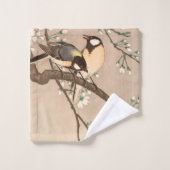 Koson Bird Chickadee Songbird Badhandtuch Set (Waschlappen)