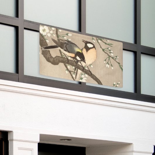 Koson Bird Chickadee Songbird Banner (Äußeres Gebäude)