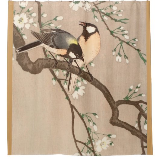 Koson Bird Chickadee Songbird Duschvorhang (Vorderseite)