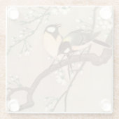 Koson Bird Chickadee Songbird Glasuntersetzer (Rückseite)