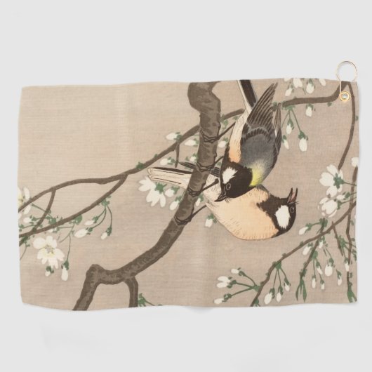 Koson Bird Chickadee Songbird Golfhandtuch (Horizontal)