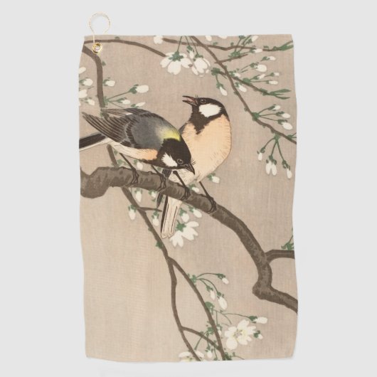 Koson Bird Chickadee Songbird Golfhandtuch (Vorderseite)