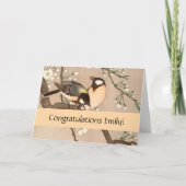 Koson Bird Chickadee Songbird Karte (Vorderseite)