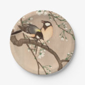 Koson Bird Chickadee Songbird Pappteller (Vorderseite)