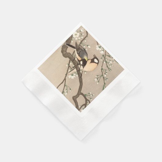 Koson Bird Chickadee Songbird Serviette (Ecke)