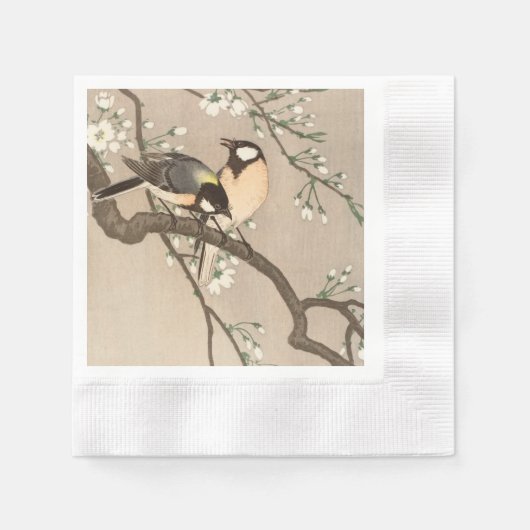 Koson Bird Chickadee Songbird Serviette (Vorderseite)