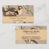 Koson Bird Chickadee Songbird Visitenkarte (Vorne/Hinten)