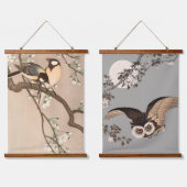 Koson Bird Chickadee Songbird Wandteppich Mit Holzrahmen (Doppelt)