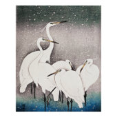 Koson - Eine Gruppe von Egrets Poster (Vorderseite)