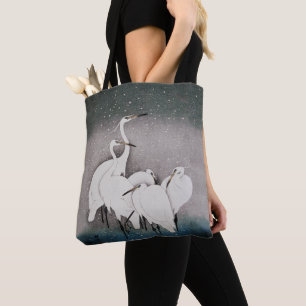Koson Reiher im Schnee: Vintage-Japan Tasche
