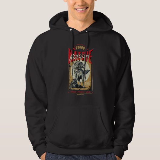Kosotshe Native American Indian Born Wolf Spirit R Hoodie (Vorderseite)