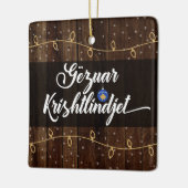 Kosovan Merry Christmas Gëzuar Krishtlindjen Keramikornament (Links)