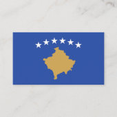 kosovarische Flagge, Flagge des Kosovo Visitenkarte (Vorderseite)