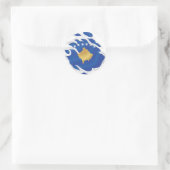 kosovarische Flagge Runder Aufkleber (Tasche)