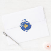 kosovarische Flagge Runder Aufkleber (Umschlag)