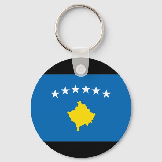 kosovarische Flagge Schlüsselanhänger (Vorderseite)