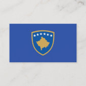 kosovarische Flagge & Wappen, Flagge des Kosovo Visitenkarte (Vorderseite)