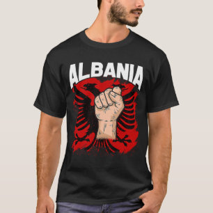 Kosovo Albania Tirana Flag Double Eagle T-Shirt
