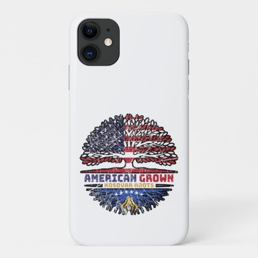 kosovo-amerikanische Tree-Roots-Flag Case-Mate iPhone Hülle (Rückseite)