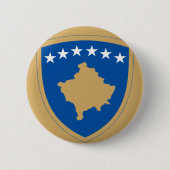 Kosovo-Emblem Pinback-Taste Button (Vorderseite)