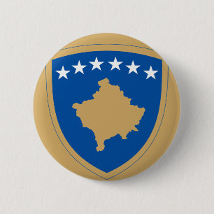 Kosovo-Emblem Pinback-Taste Button