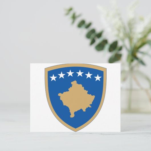 Kosovo-Emblem Postkarte (Stehend Vorderseite)