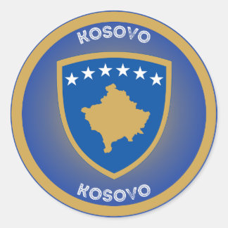 Kosovo-Erbe-Emblem Runder Aufkleber