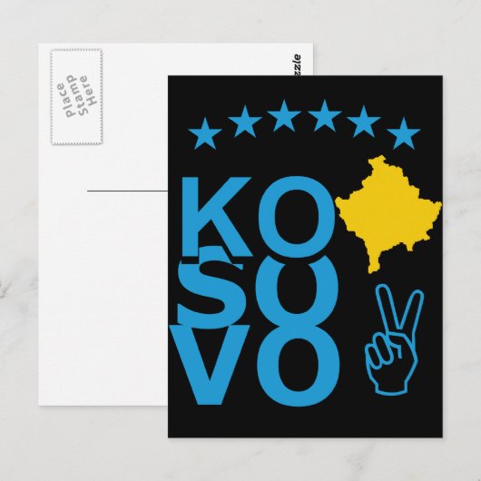KoSoVo Flag Postkarte (Vorne/Hinten)