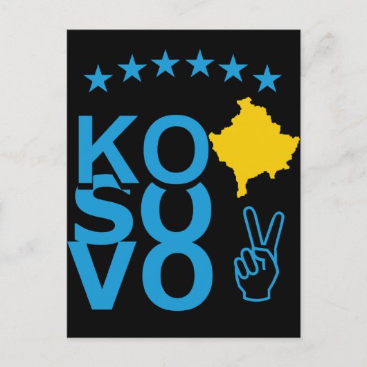 KoSoVo Flag Postkarte (Vorderseite)