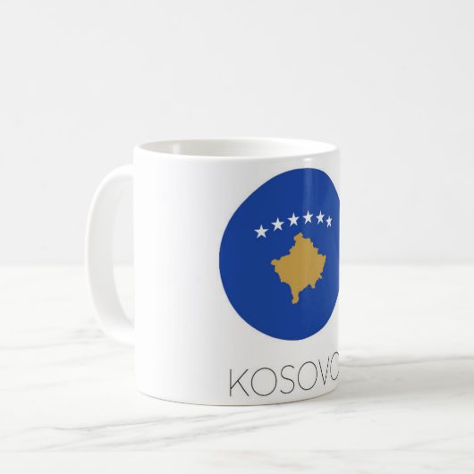 Kosovo Flag Travel Mug Kaffeetasse (Vorderseite Links)