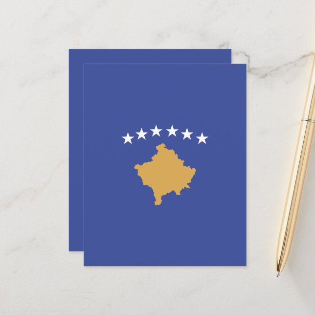 Kosovo-Flagge (Vorderseite/Rückseite Beispiel)
