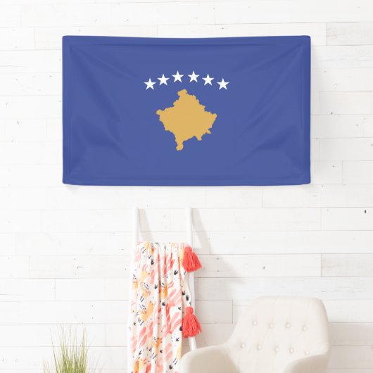 Kosovo-Flagge Banner (Insitu)