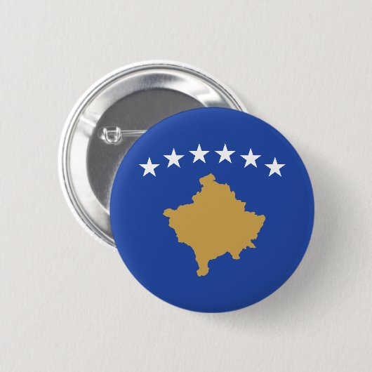 Kosovo-Flagge Button (Vorne & Hinten)