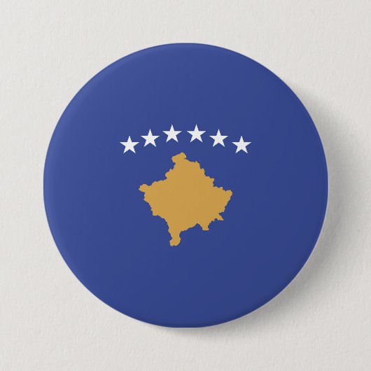 Kosovo-Flagge Button (Vorderseite)