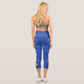Kosovo-Flagge Capri Leggings (Rückseite)