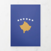 Kosovo-Flagge Dreifach Gefaltete Karte (Cover)