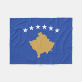 Kosovo-Flagge Fleecedecke (Vorderseite (Horizontal))