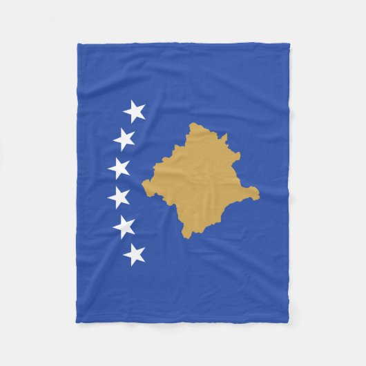 Kosovo-Flagge Fleecedecke (Vorderseite)