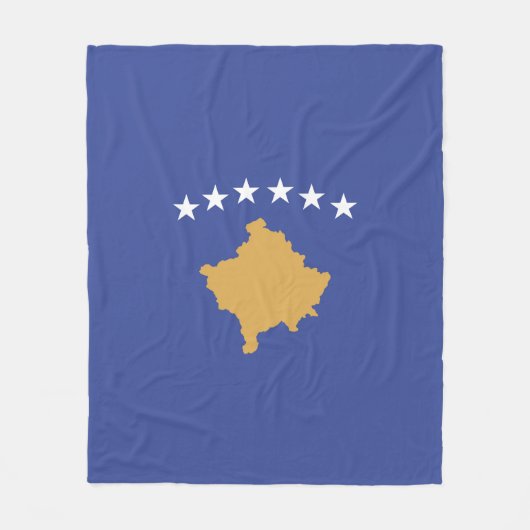 Kosovo-Flagge Fleecedecke (Vorderseite)