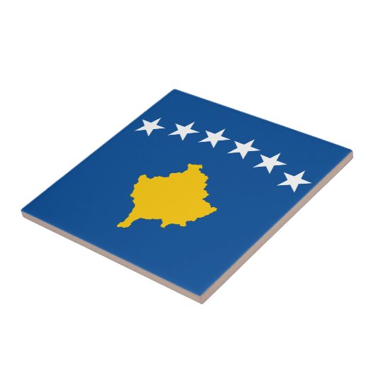 Kosovo-Flagge Fliese (Seite)