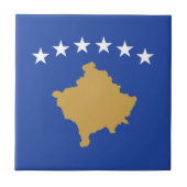 Kosovo-Flagge Fliese (Vorderseite)