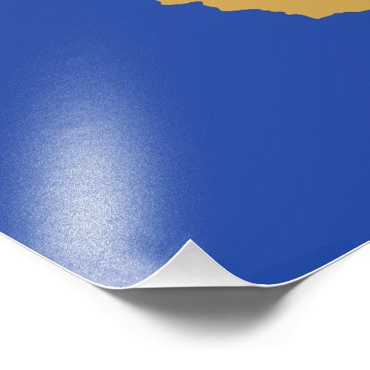 Kosovo-Flagge Fotodruck (Ecke)