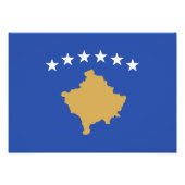 Kosovo-Flagge Fotodruck (Vorne)